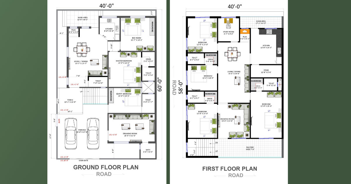 Building a 2 BHK house plan on a 20x50 plot offers a mix of exciting possibilities and challenges. Make My House is here to assist 