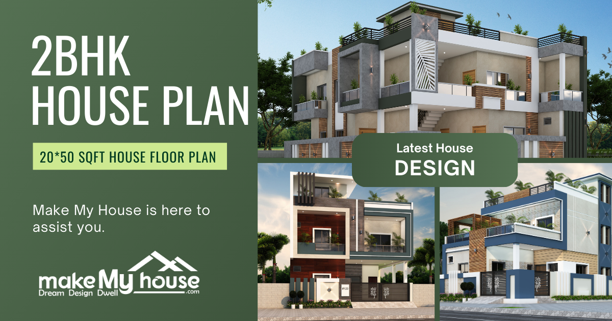 2BHK House Plan - a mix of exciting possibilities and challenges. Make My House is here to assist you